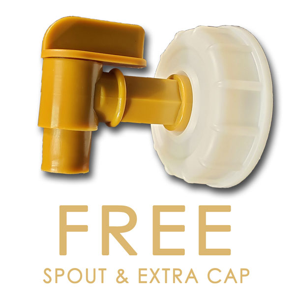 free extra cap and spout with bulk 200 proof food grade ethanol jugs