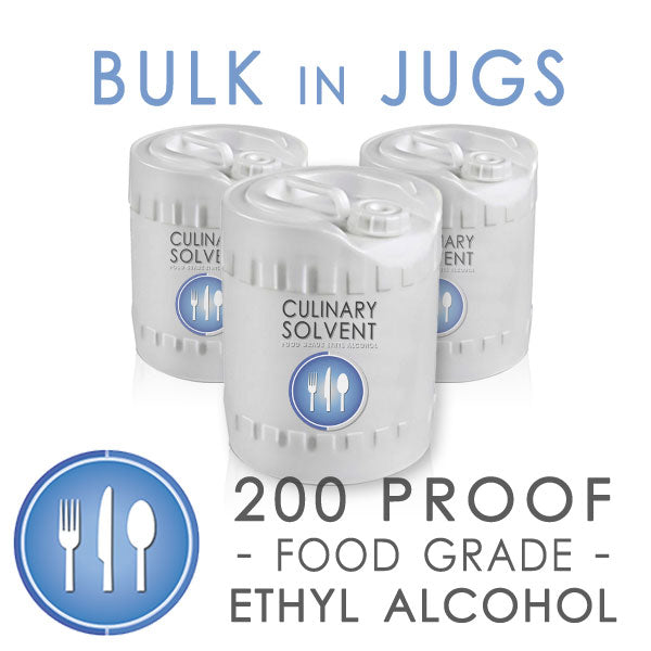 Where to buy food grade ethanol in bulk 5 gallon jugs by Culinary Solvent 200 Proof Alcohol