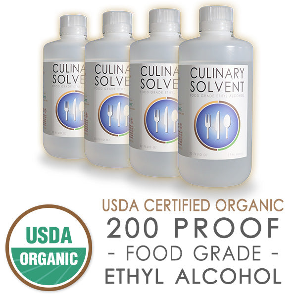 Buy USDA Organic 200 Proof Grain Alcohol here - CulinarySolvent.com