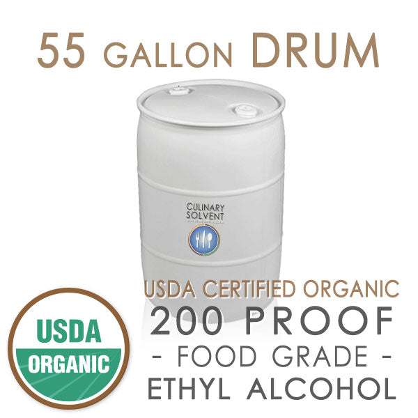 Buy 55-Gallon Drums of 200 proof Organic Food Grade Ethanol here, USDA Organic logo