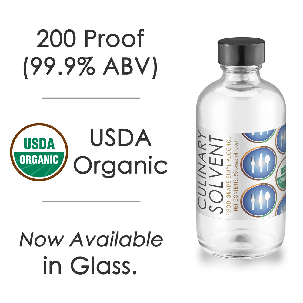 shop here for 200 proof USDA organic food grade ethanol by Culinary Solvent