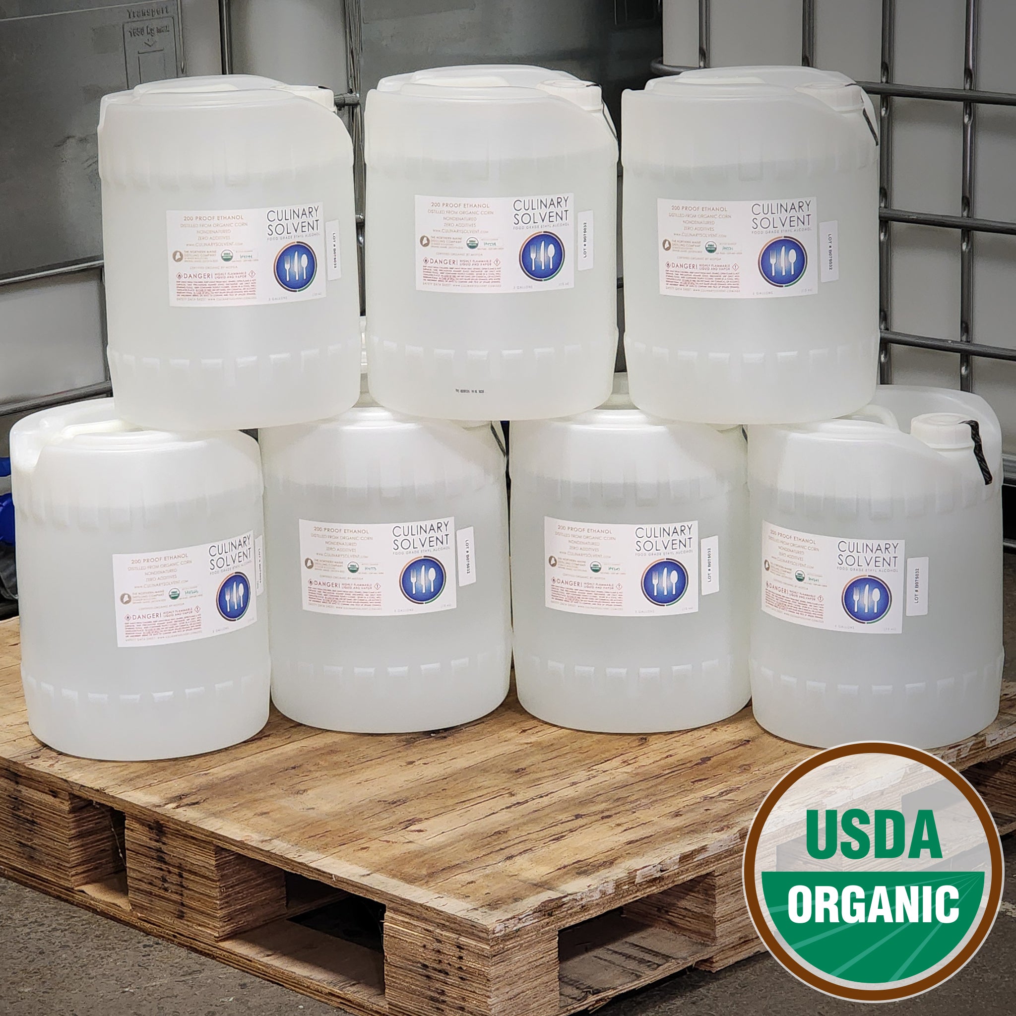 200 proof USDA organic food grade ethanol bulk jugs y Culinary Solvent